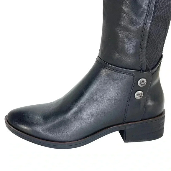 Baretraps Madelyn Black Faux Leather Mid Calf Womens Boots Size 5.5M - Picture 6 of 9